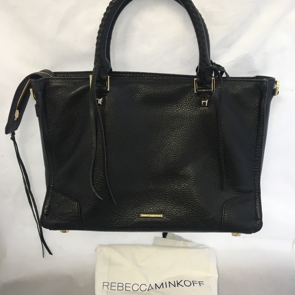 Rebecca Minkoff Regan Satchel Tote Bag,Black - Picture 2 of 6